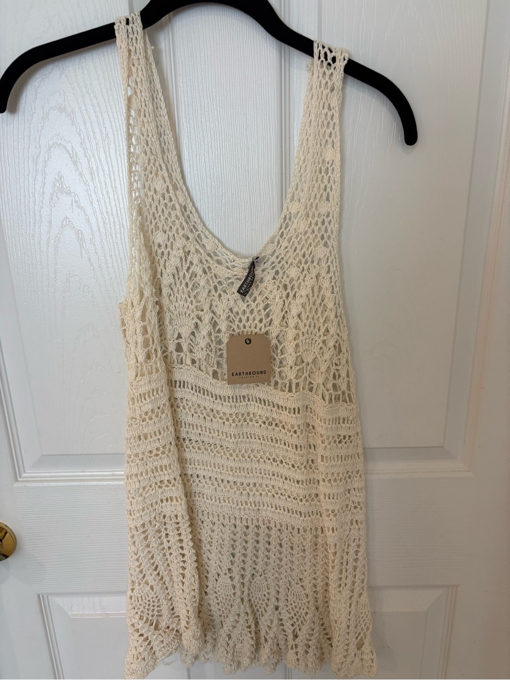 EARTHBOUND Cream Crochet Lace Tank Top - Picture 3 of 3